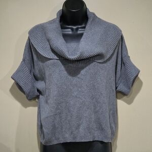 Kenneth Cole Reaction Women's Sweater Pullover 100% Cotton Cropped Gray Size S